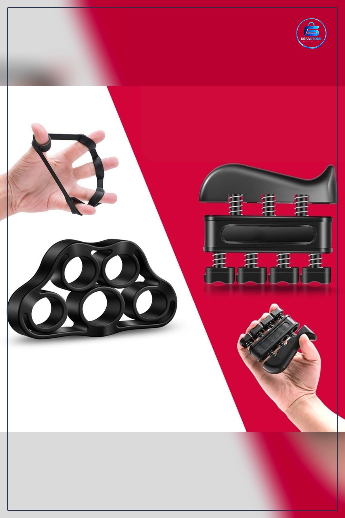 Egzersiz Spor Aletleri Seti El Kol ve Parmak Güçlendirici Fitness Takımı Dayanıklı Taşınabilir