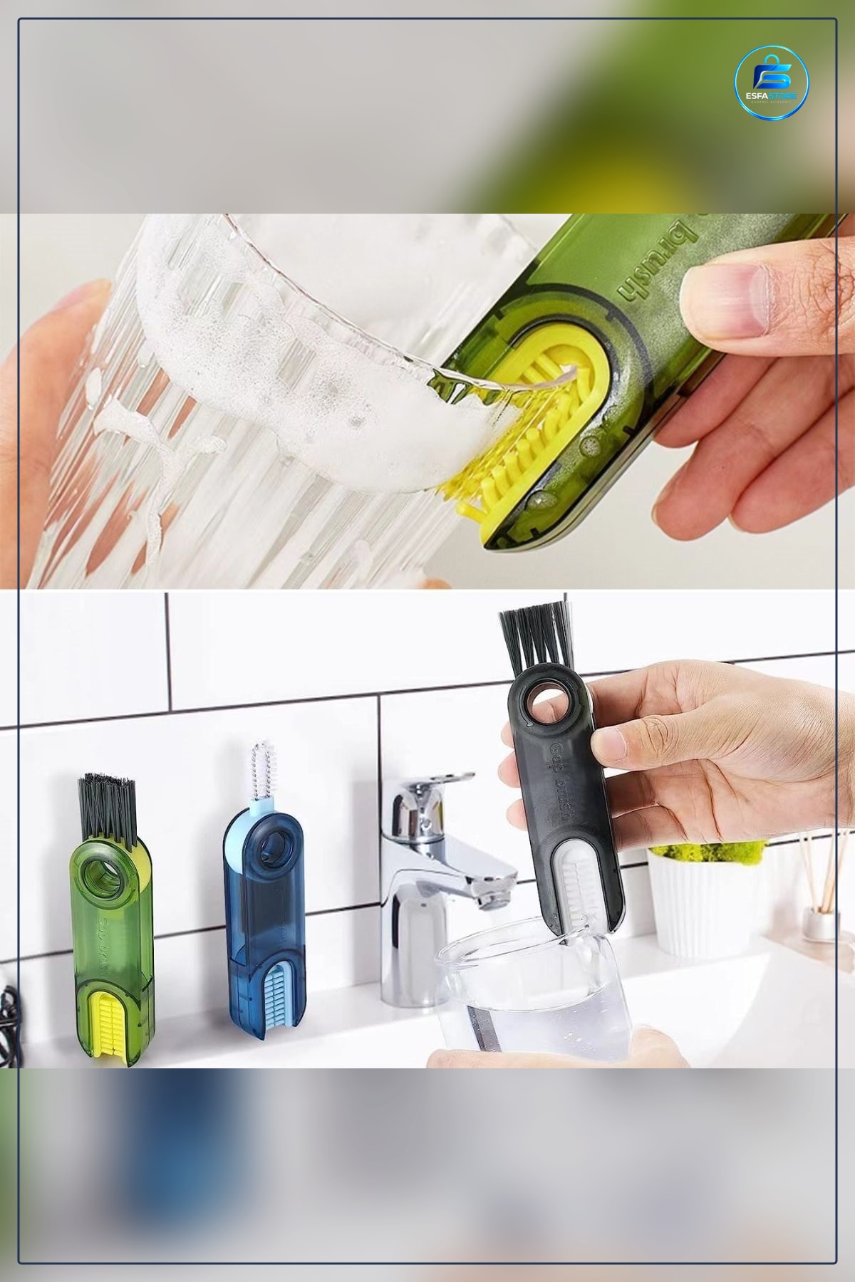 Şişe Temizleme Fırçası Mutfak Banyo Araç İçi Klavye Pencere Oluk Çok Fonksiyonlu Dayanıklı Pratik