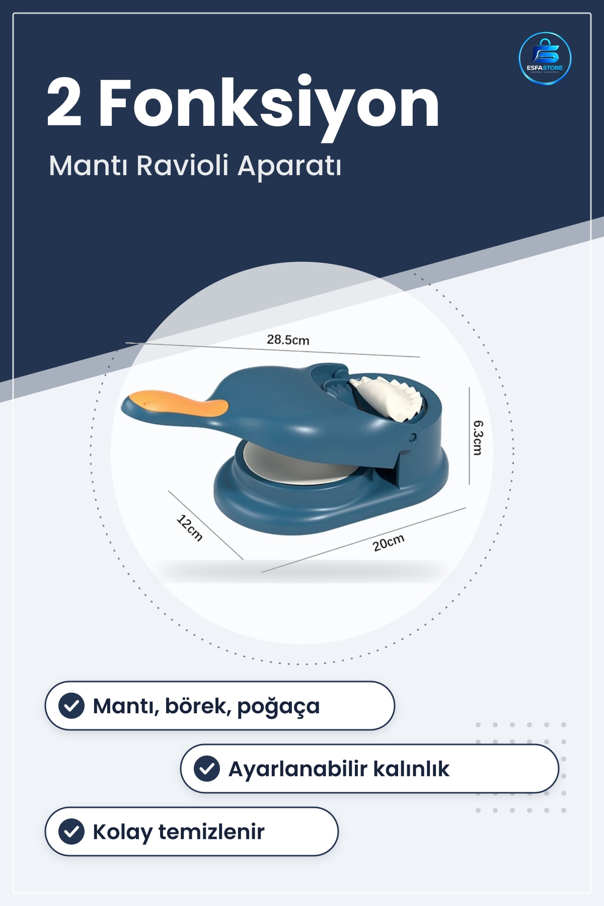 Mantı Börek Poğaça Hamur Açma Aparatı Pratik Ravioli Makinesi Mutfak Kullanışlı Hediyelik Ev