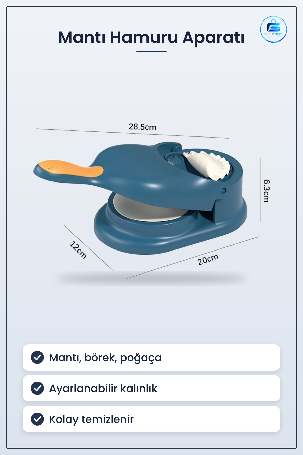 Mantı Börek Poğaça Hamur Açma Aparatı Pratik Ravioli Makinesi Mutfak Kullanışlı Hediyelik Ev