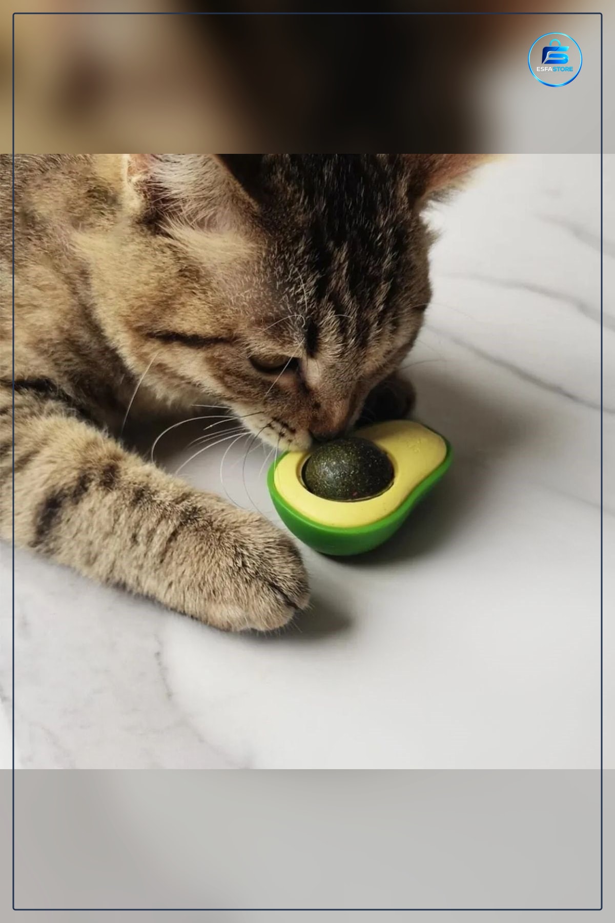Avokado Model Yapışkanlı Yenilebilir Kedi Nanesi Topu Dayanıklı Hediyelik Oyuncak Pratik Tasarım
