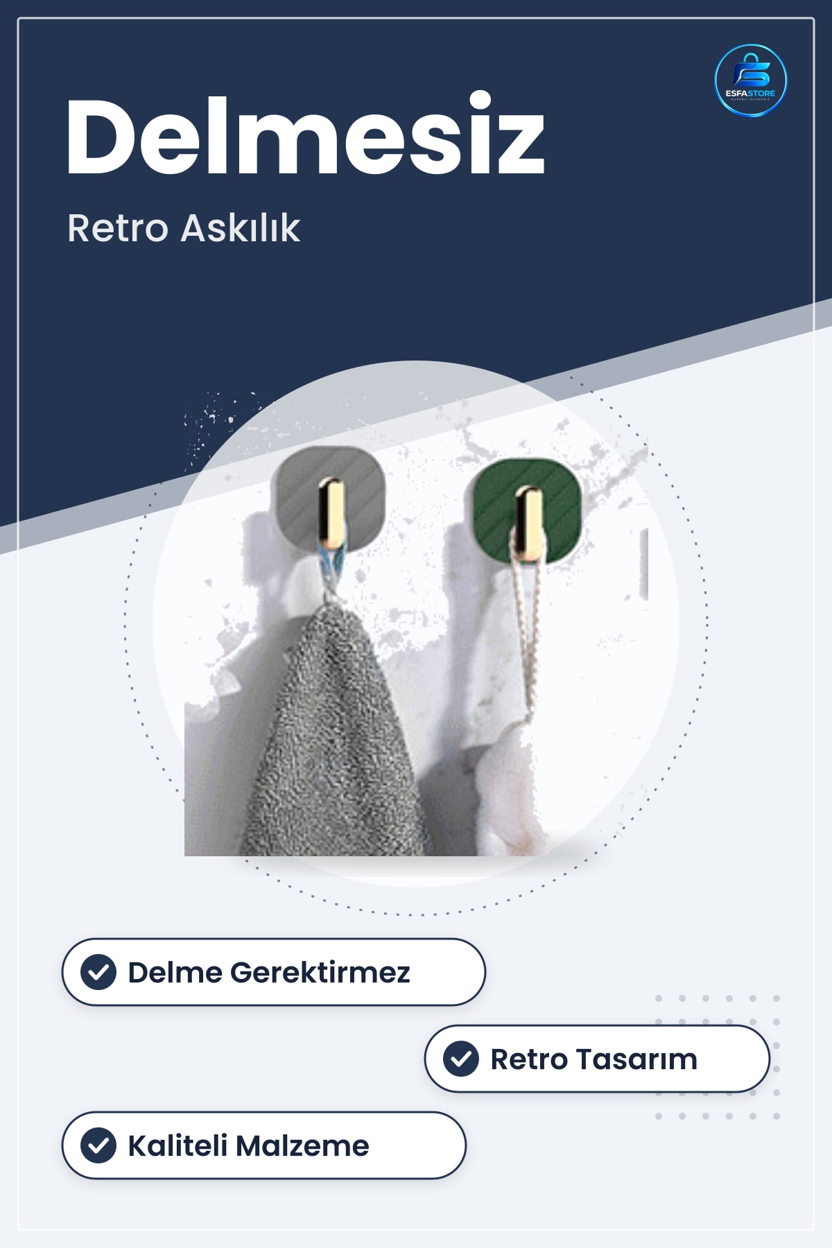 Dolap Kapak Kulpu Yapışkanlı Retro Asklık Delme Gerektirmeyen Dayanıklı Pratik Özel Tasarım