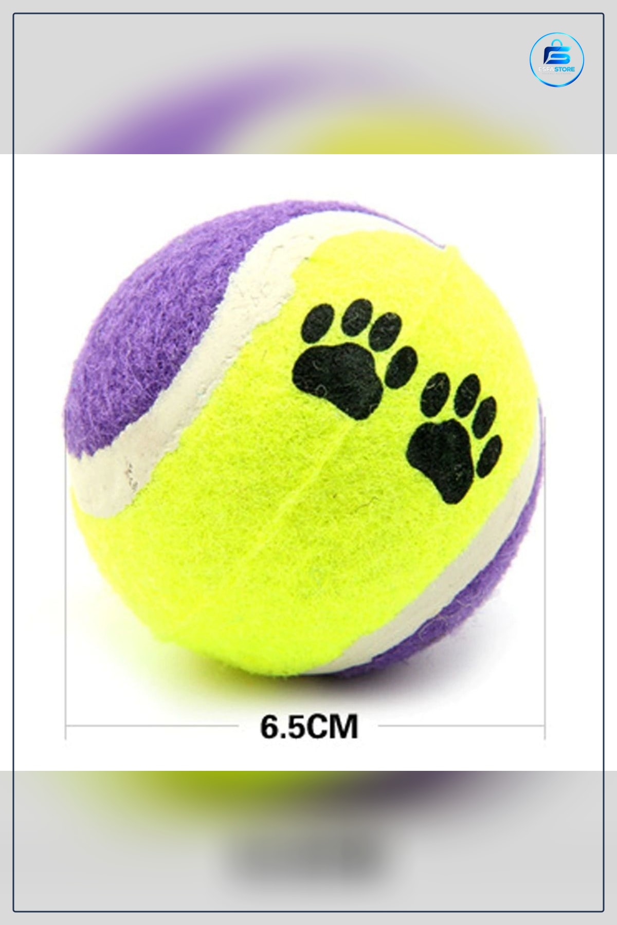 Kedi Köpek Oyuncağı Pati Desenli Tenis Topu Kullanışlı Dayanıklı Hediyelik Evcil Hayvan Oyun Pratik
