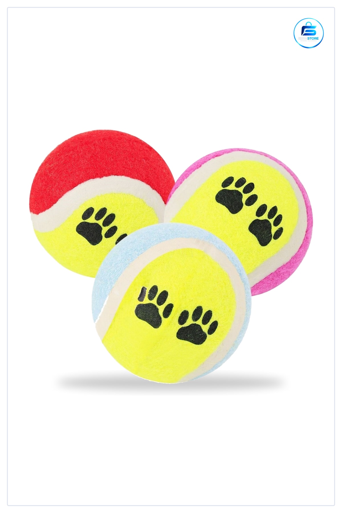 Kedi Köpek Oyuncağı Pati Desenli Tenis Topu Kullanışlı Dayanıklı Hediyelik Evcil Hayvan Oyun Pratik