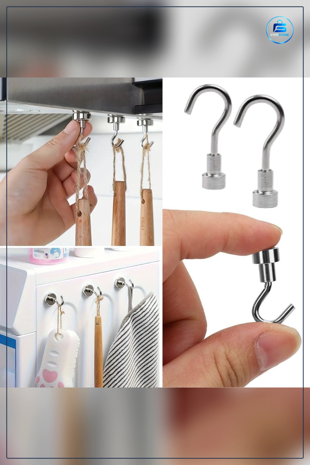 Magnet Askı Mutfak ve Banyo İçin Çok Amaçlı Güçlü Mıknatıslı Paslanmaz Dayanıklı Pratik Hediyelik