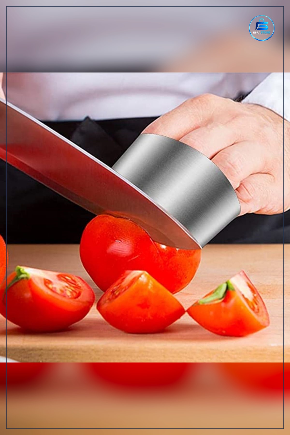 Paslanmaz Çelik Parmak Koruyucu Mutfak Aleti Hazızlı ve Güvenli Kesim Pratik Kullanım Dayanıklı