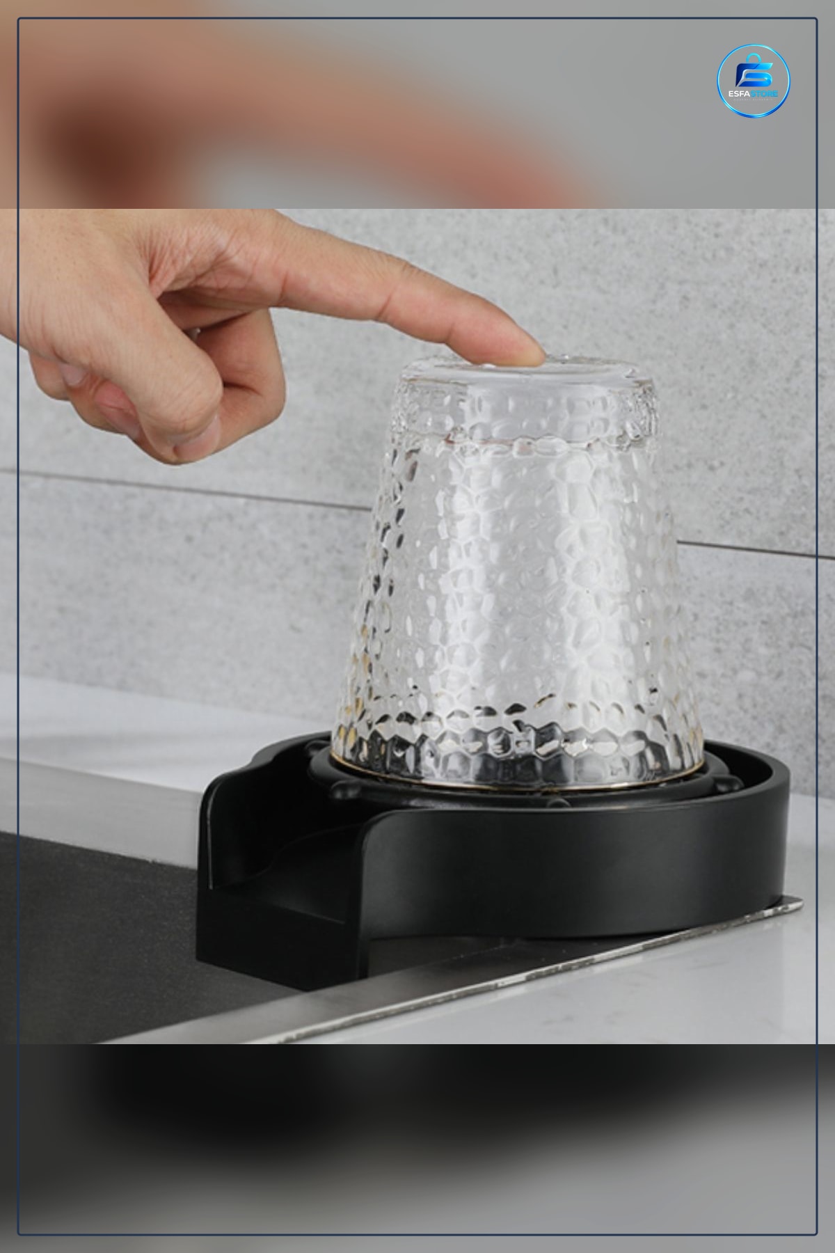Bardak Yıkama Aparatı Yüksek Basınçlı Otomatik Mutfak Lavabo İçin Hızlı Kupa Durulayıcı