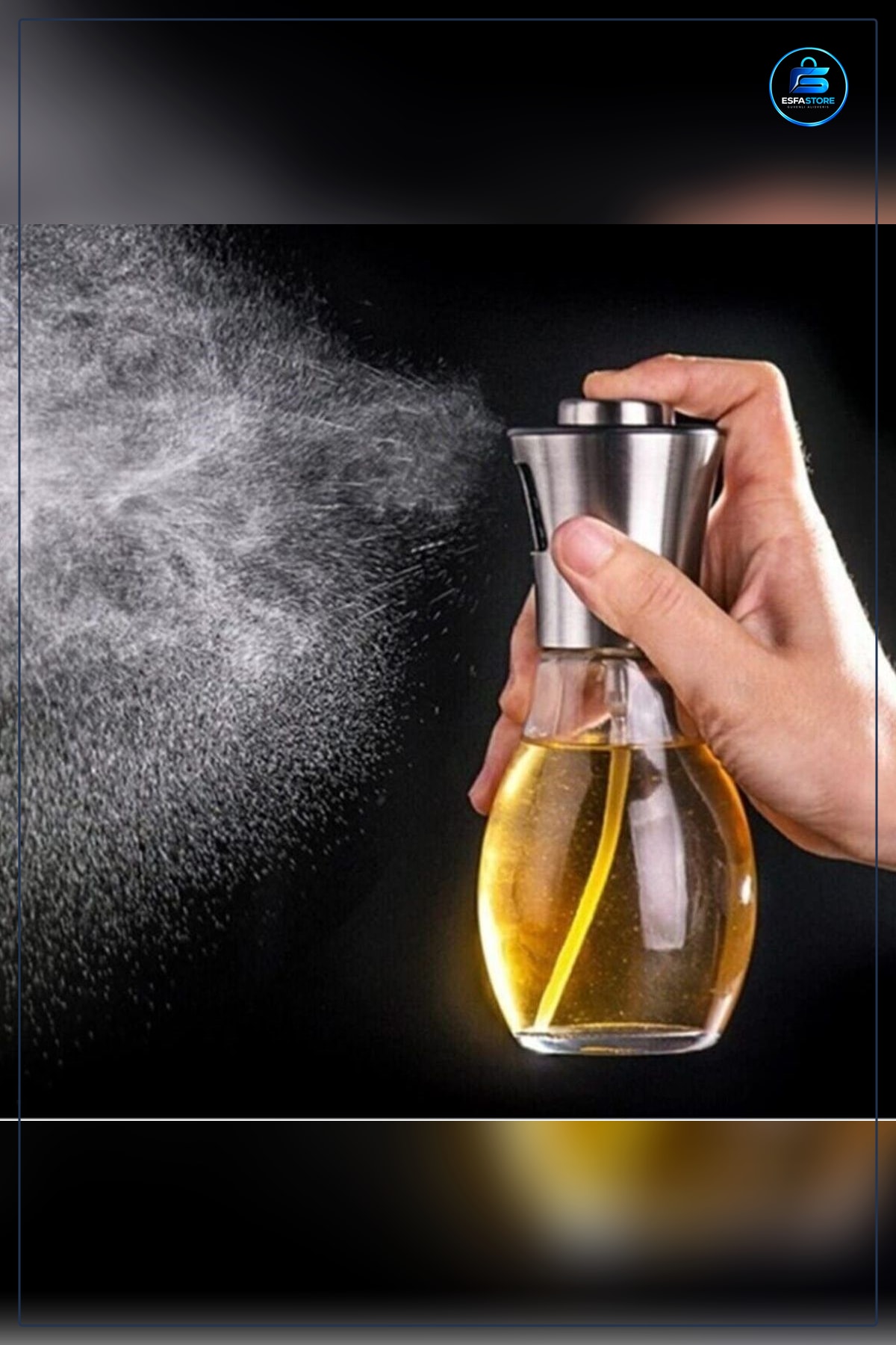 Spreyli Cam Yağdanlık Sızınmaz Sos Püskürücü Dağıtıcı Sprey Şışe 200 ml Limon Sirke