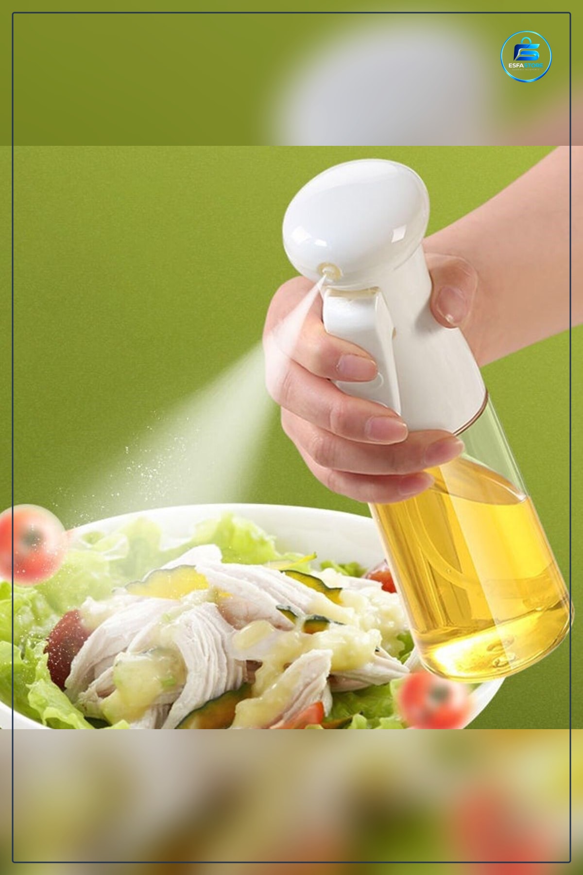 Yağ Spreyi Beyaz Cam Şişe Püskürtmeli Dağıtıcı Yağdanlık Sirke Sosluk Limonluk 200 ml Mutfak Şişesi