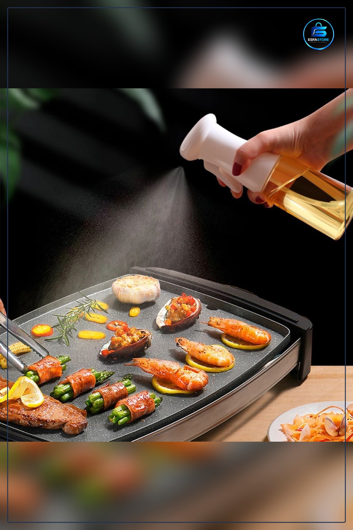 Yağ Spreyi Beyaz Cam Şişe Püskürtmeli Dağıtıcı Yağdanlık Sirke Sosluk Limonluk 200 ml Mutfak Şişesi
