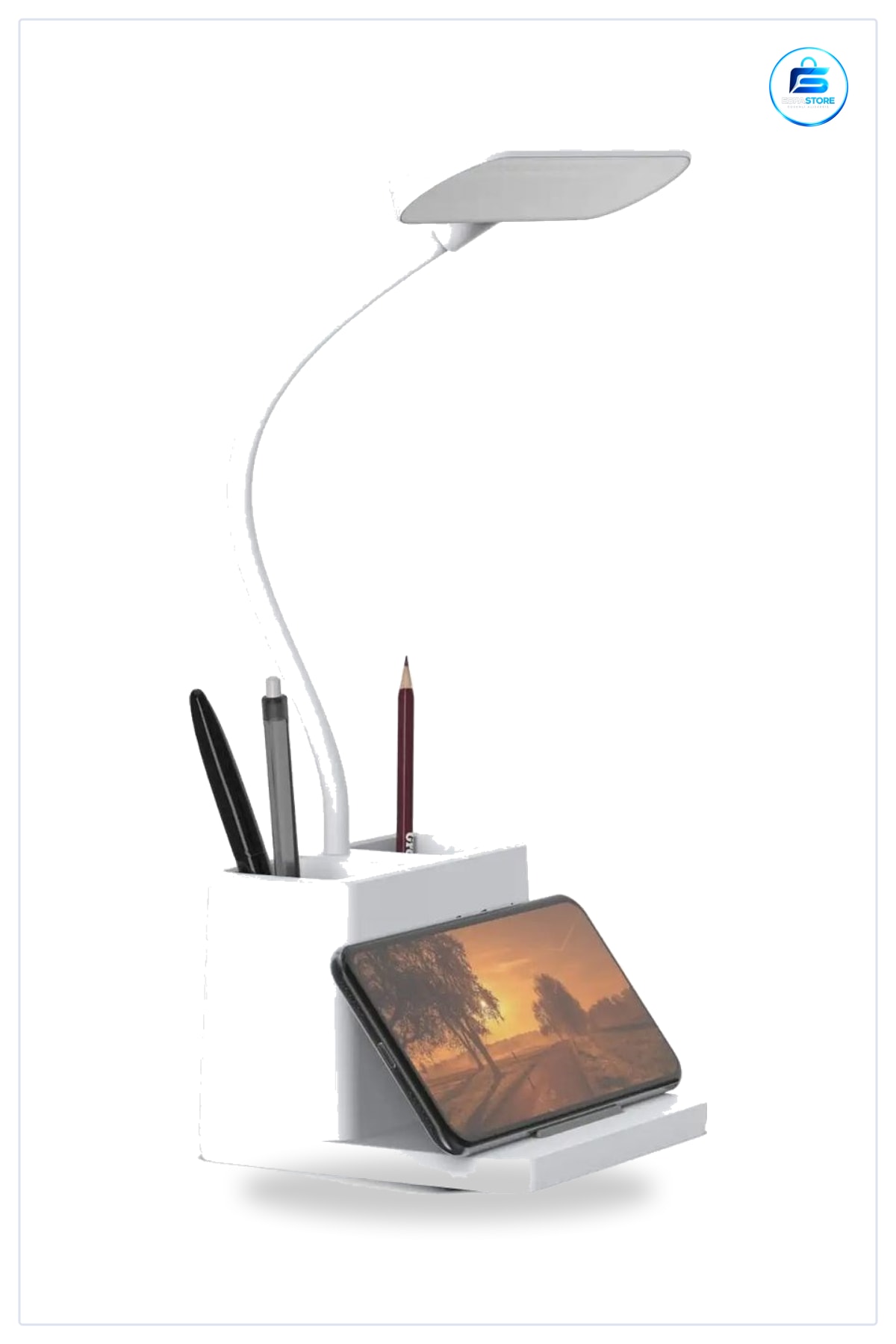 LED Masa Lambası Kalemlikli USB Şarjlı Dokunmatik 3 Kademeli Derece Göz Korumalı Lityum