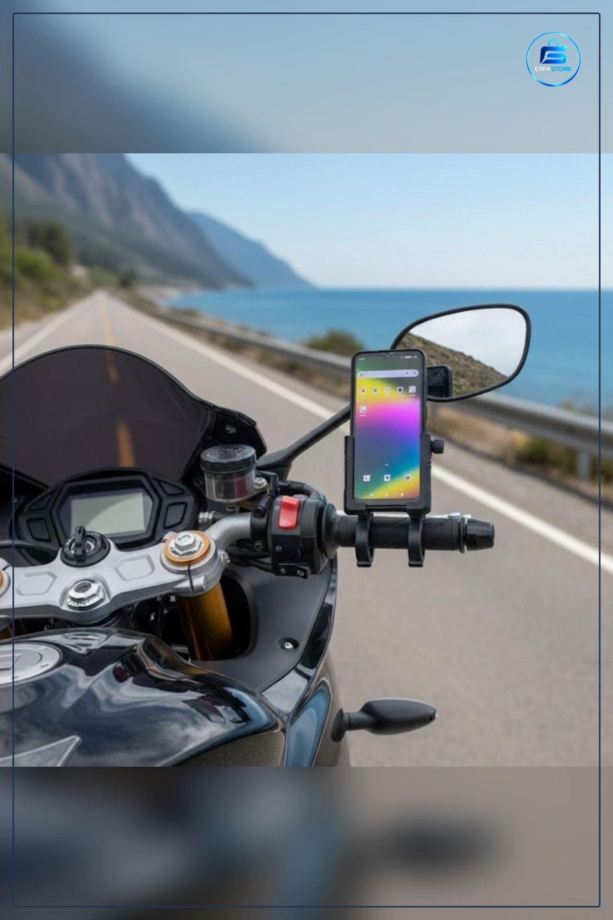 Motosiklet Telefon Tutucu Kaymaz Kilitlenebilir Gidon Bağlantılı Akıllı Aparat Evrensel Kurye
