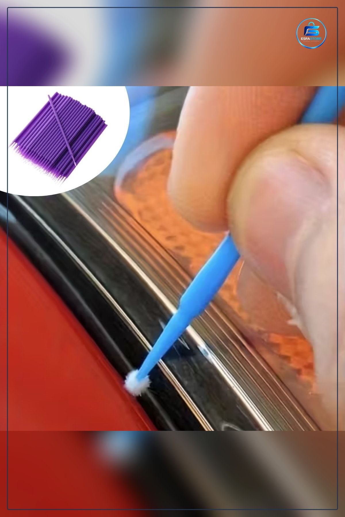 Mini Tek Kullanımlık Araba Rötuş Fırçası İnce Uçlu Yumuşak Kıllı Boya Uygulayıcı Detayllandırma