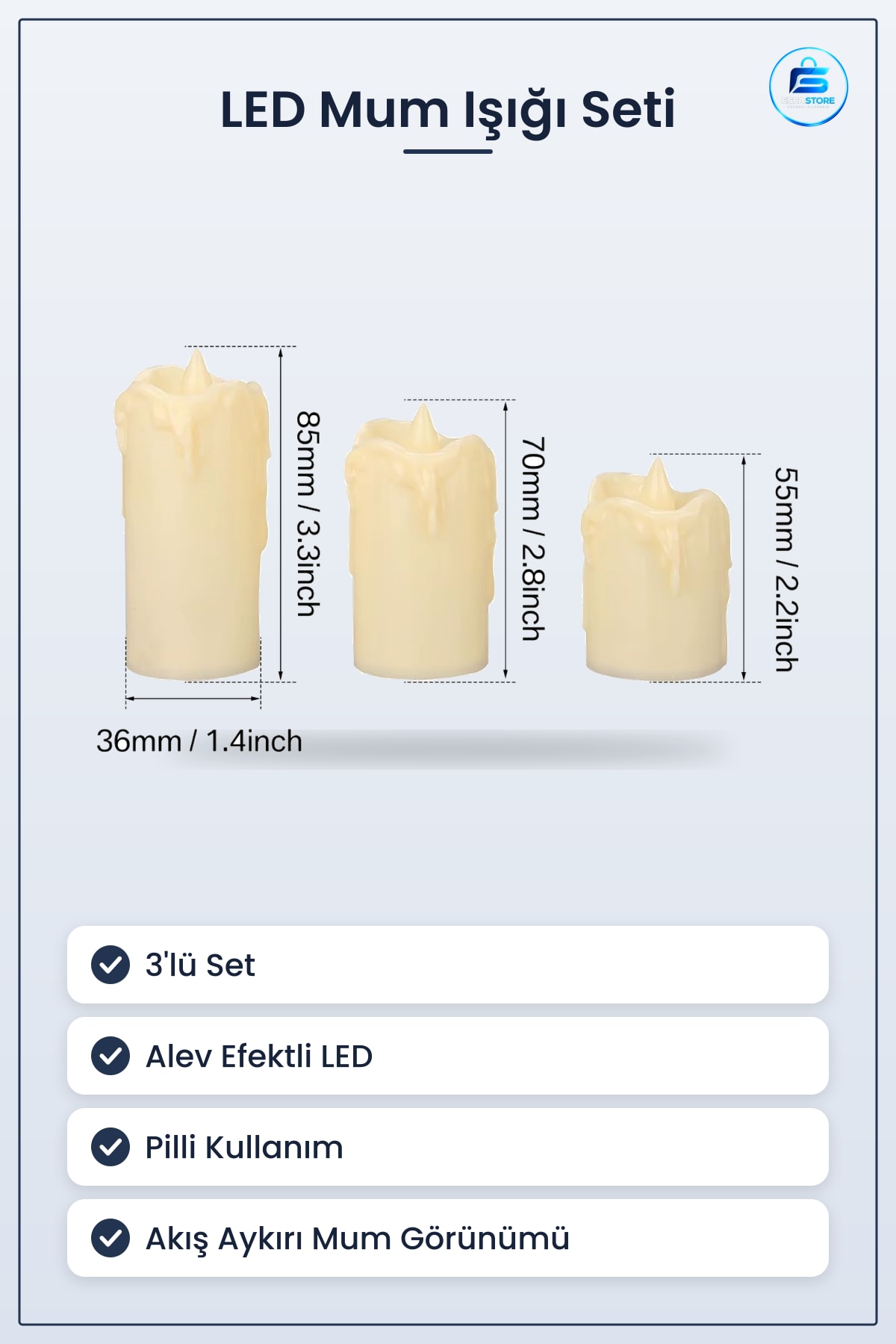 LED Mum Işığı Seti Pilli Dekoratif Gerçek Alev Efektli Dekorasyonu Romantik Ambiyans Aydınlatma