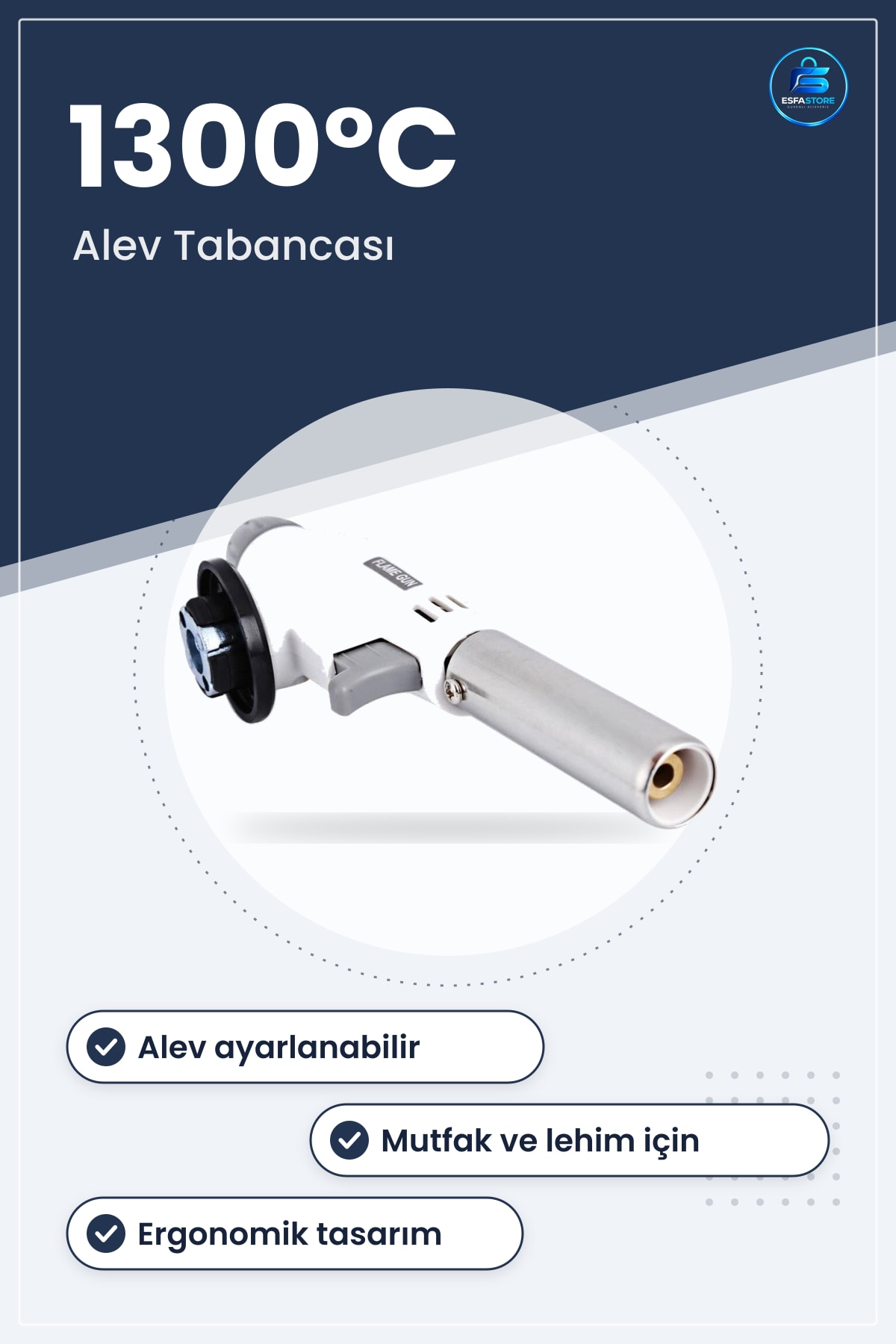 Gaz Torch Alev Tabancası Çok Amaçlı Mutfak Mangal Lehimleme Pürmüz Kompakt Taşınabilir Pratik