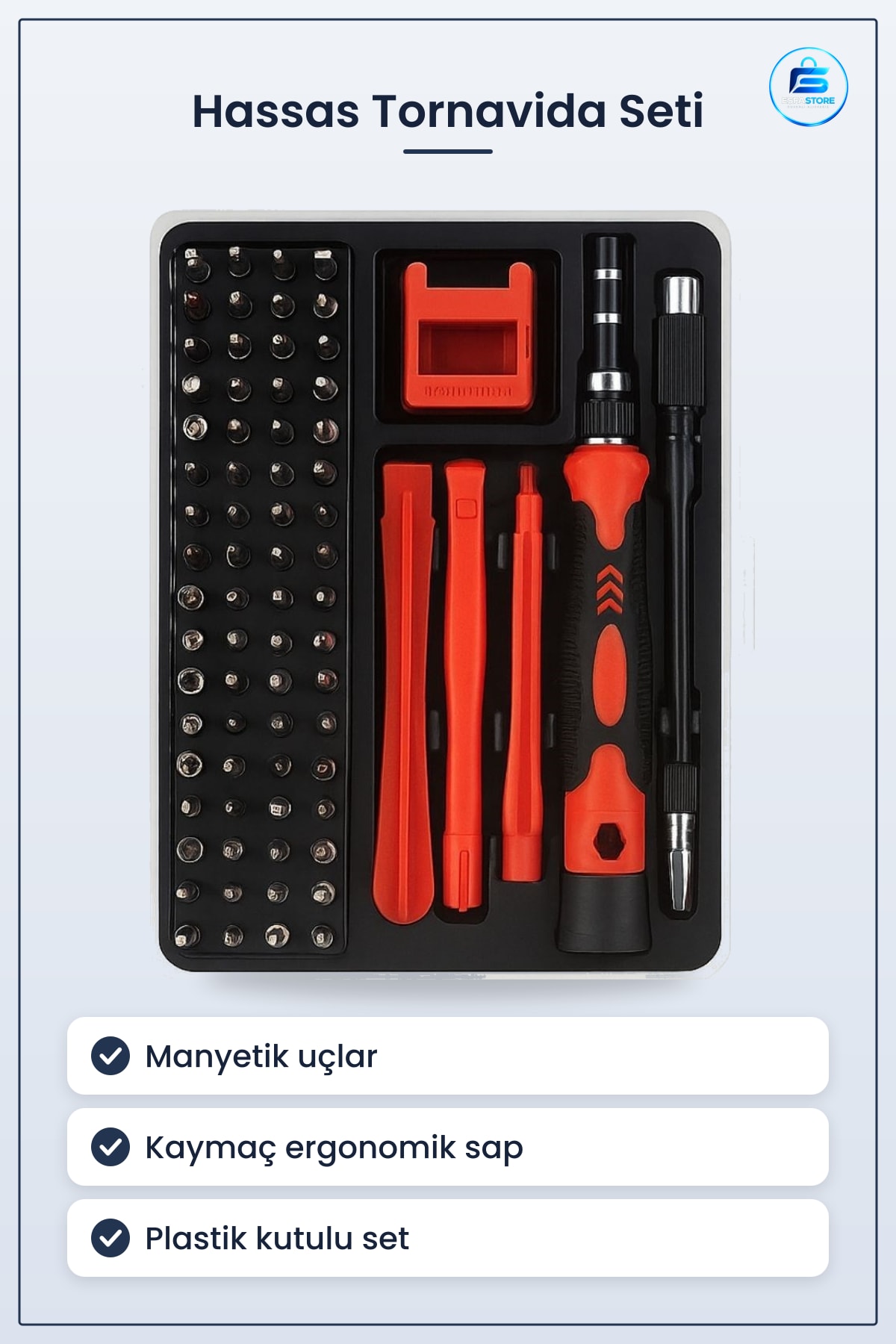 Manyetik Uçlu Hassas Tornavida Seti Saatçi Telefon Tamir Aleti Kutulu Hediyelik Pratik Kullanışlı