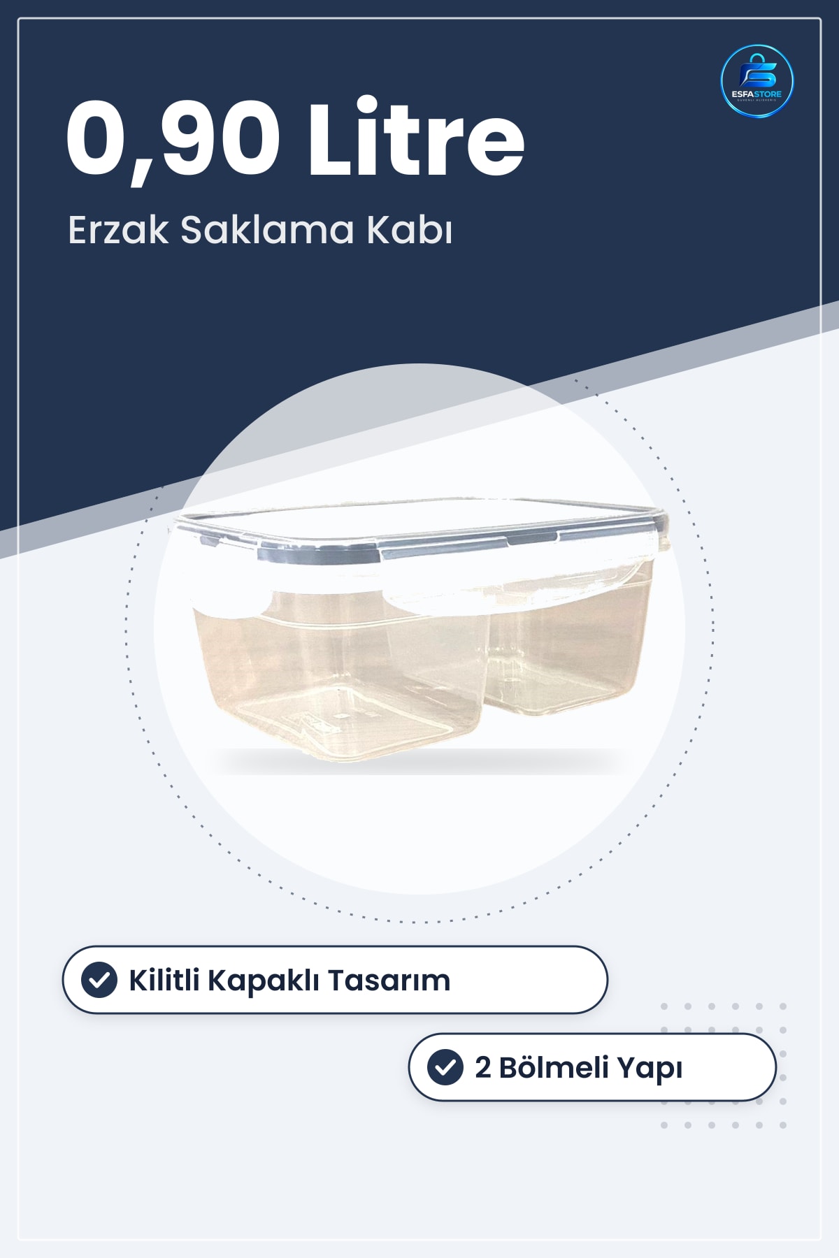 Kilitli Kapaklı Bölmeli Sızdırmaz Erzak Saklama Kabı Taşınabilir Diyet Beslenme Kutusu Pratik
