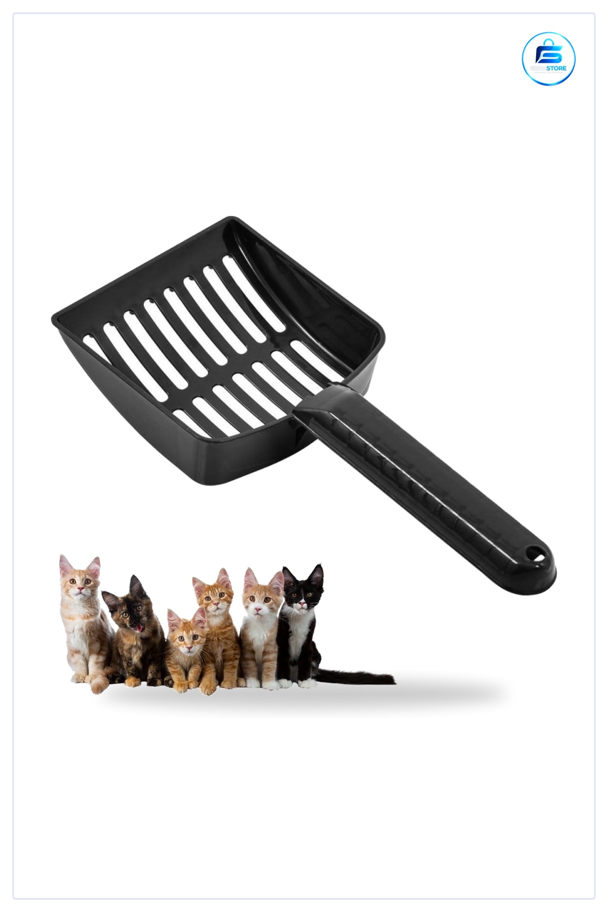 Kedi Kumu Temizleme Küreği Plastik Geniş Şeritli Eleme Dayanıklı Pratik Evcil Hayvan Bakım Aracı