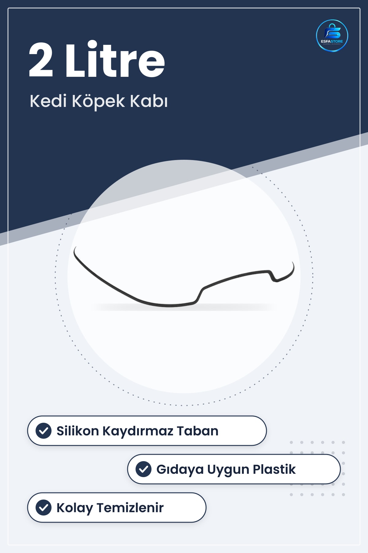 Kedi ve Köpek Mama Su Kabı Silikon Kaydırmaz Taban Plastik Gıdaya Uygun Dayanıklı Pratik Hediyelik