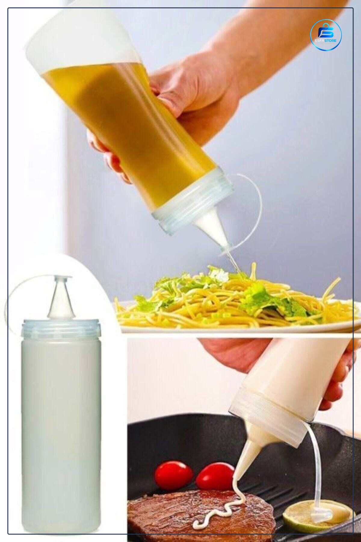 Plastik Yağlık Sos Şişesi Şeffaf Kapaklı Sızdırmaz Mutfak Dökücü Pratik Kullanışlı Hediyelik