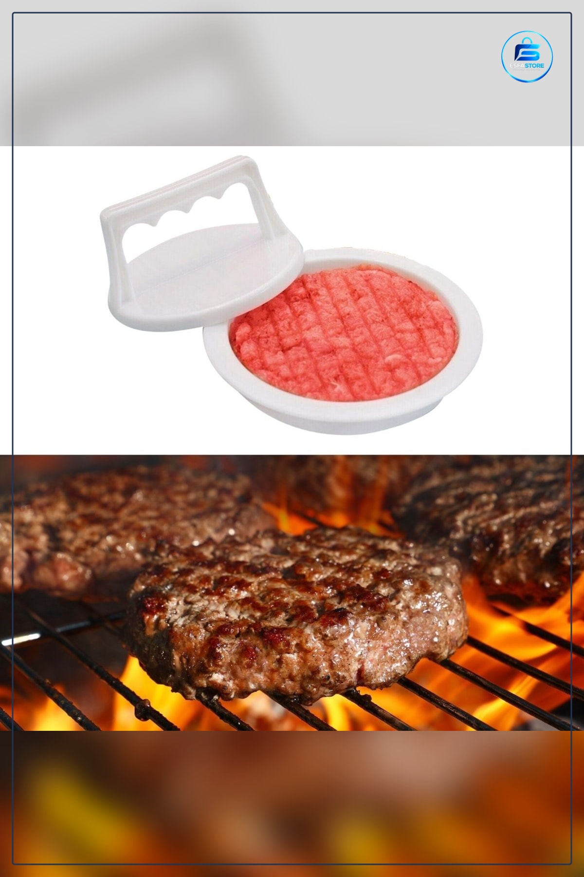 Köfte Kalıbı Hamburger Şekillendirici Pres Aparatı Yapışmaz Tabanlı Pratik Burger Yapma Gereci