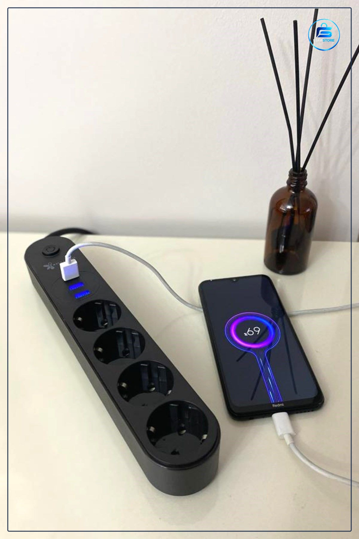 Grup Priz Akım Korumalı Topraklı Çocuk Koruyucu USB Girişli Dayanıklı Pratik Kullanışlı
