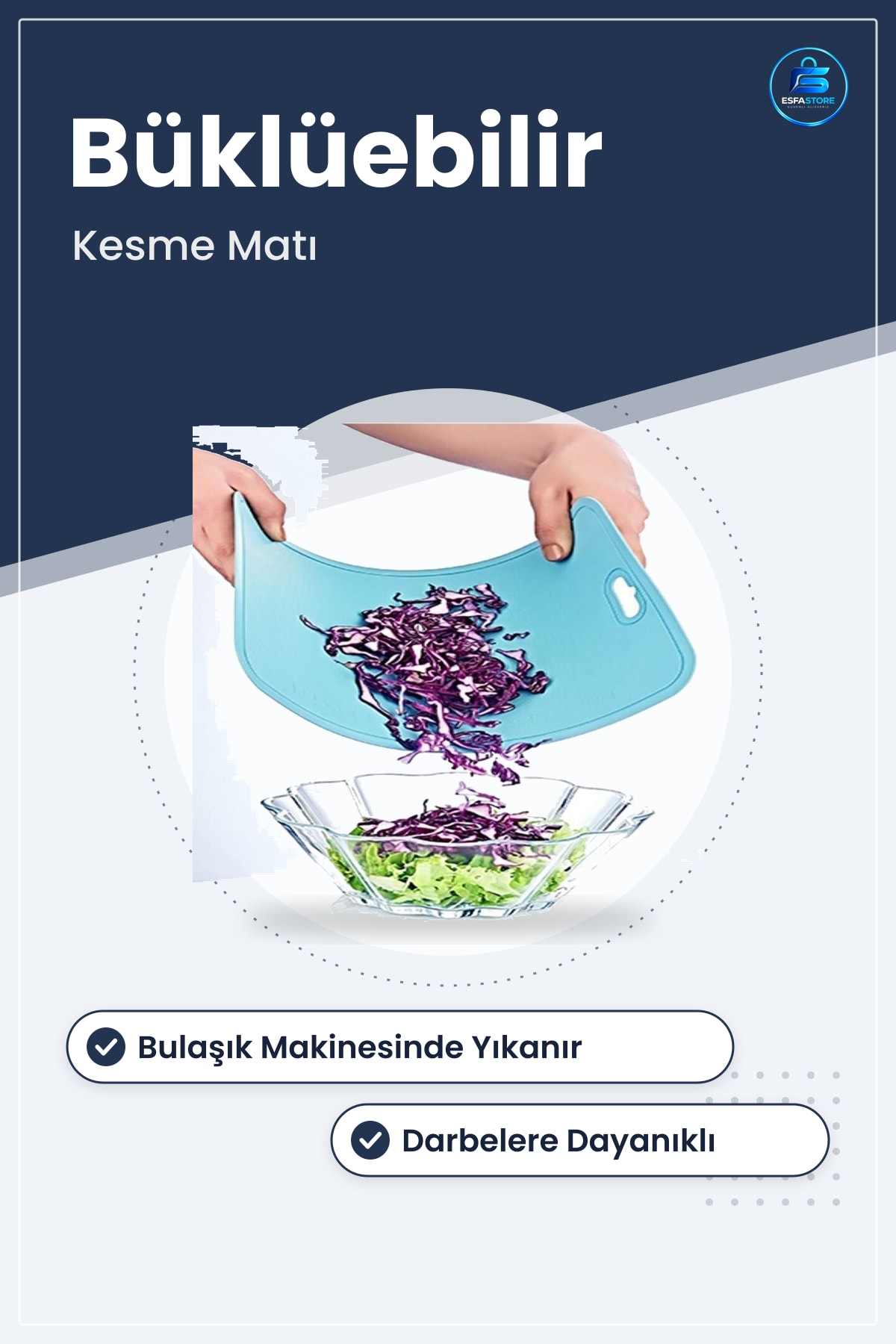 Mutfak Kesme Matı Esnek Bükülebilir Plastik Meyve Sebze Doğrama Tahtası Kullanışlı Pratik Dayanıklı