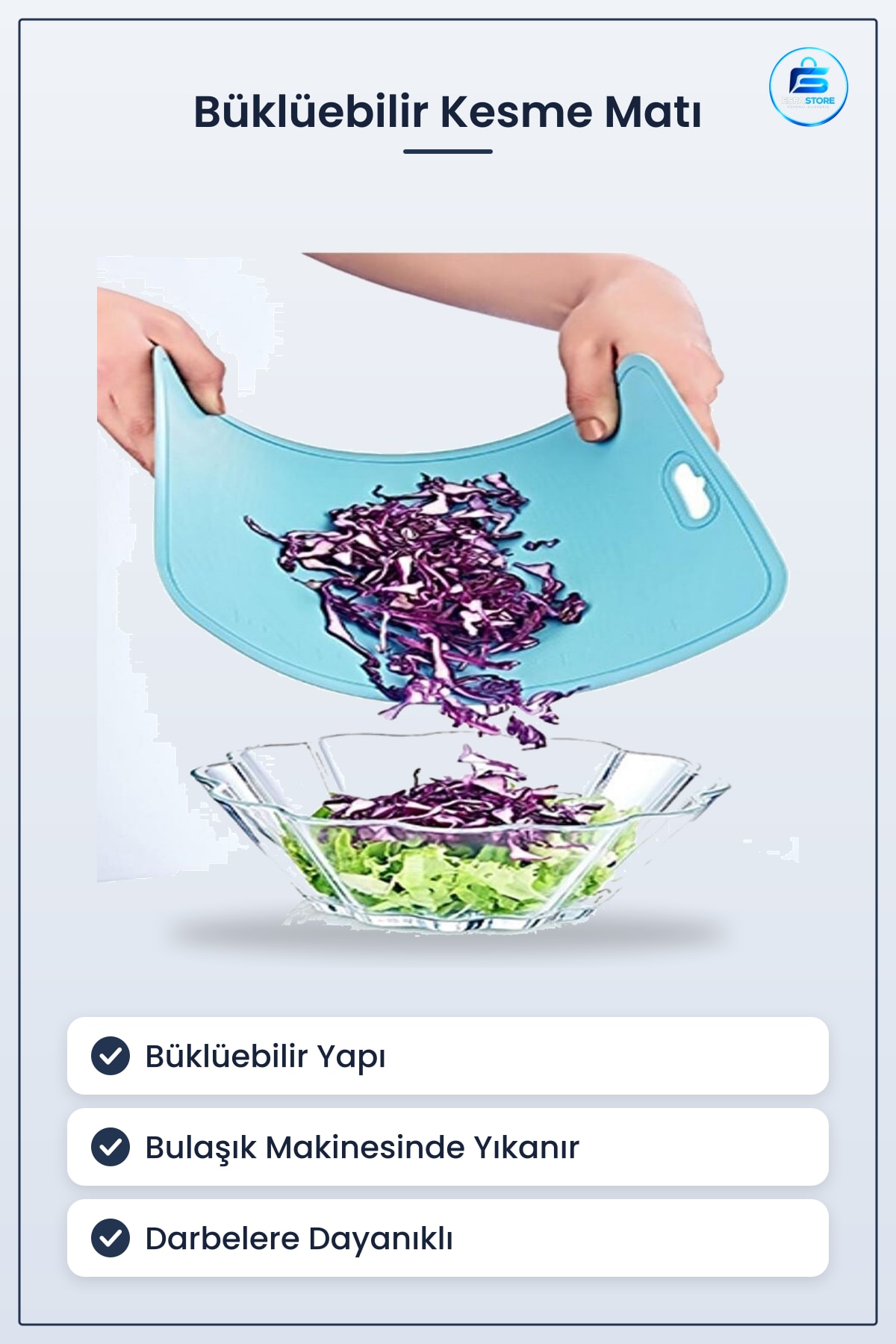 Mutfak Kesme Matı Esnek Bükülebilir Plastik Meyve Sebze Doğrama Tahtası Kullanışlı Pratik Dayanıklı