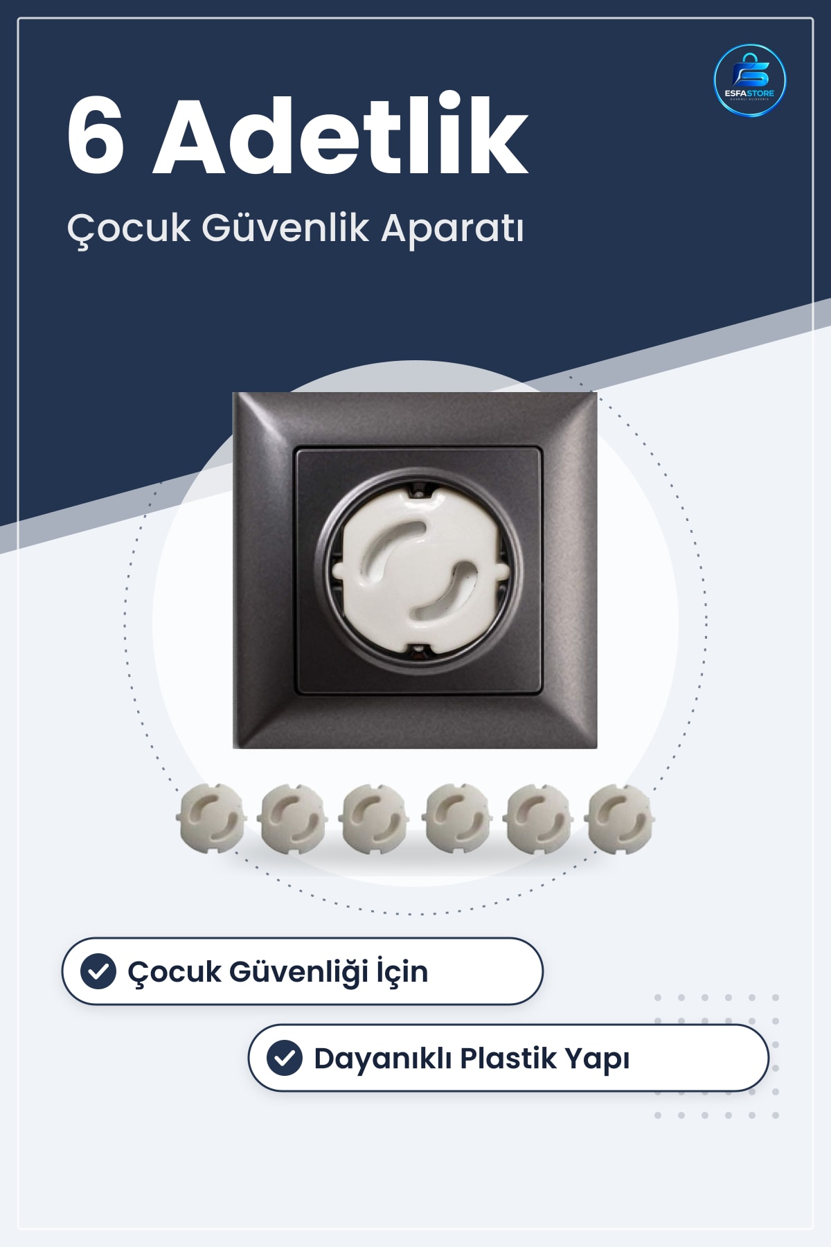 Bebek Priz Koruma Kapağı Çocuk Güvenliği İçin Muhafaza Kapatıcı Dayanıklı Plastik Pratik Kullanım