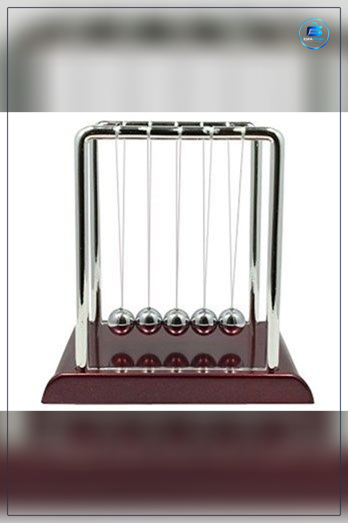 Newton Beşiği Balans Topları Büyük Boy Süs Eşyası 1 Adet Metal Aksamlı Denge Bilyesi