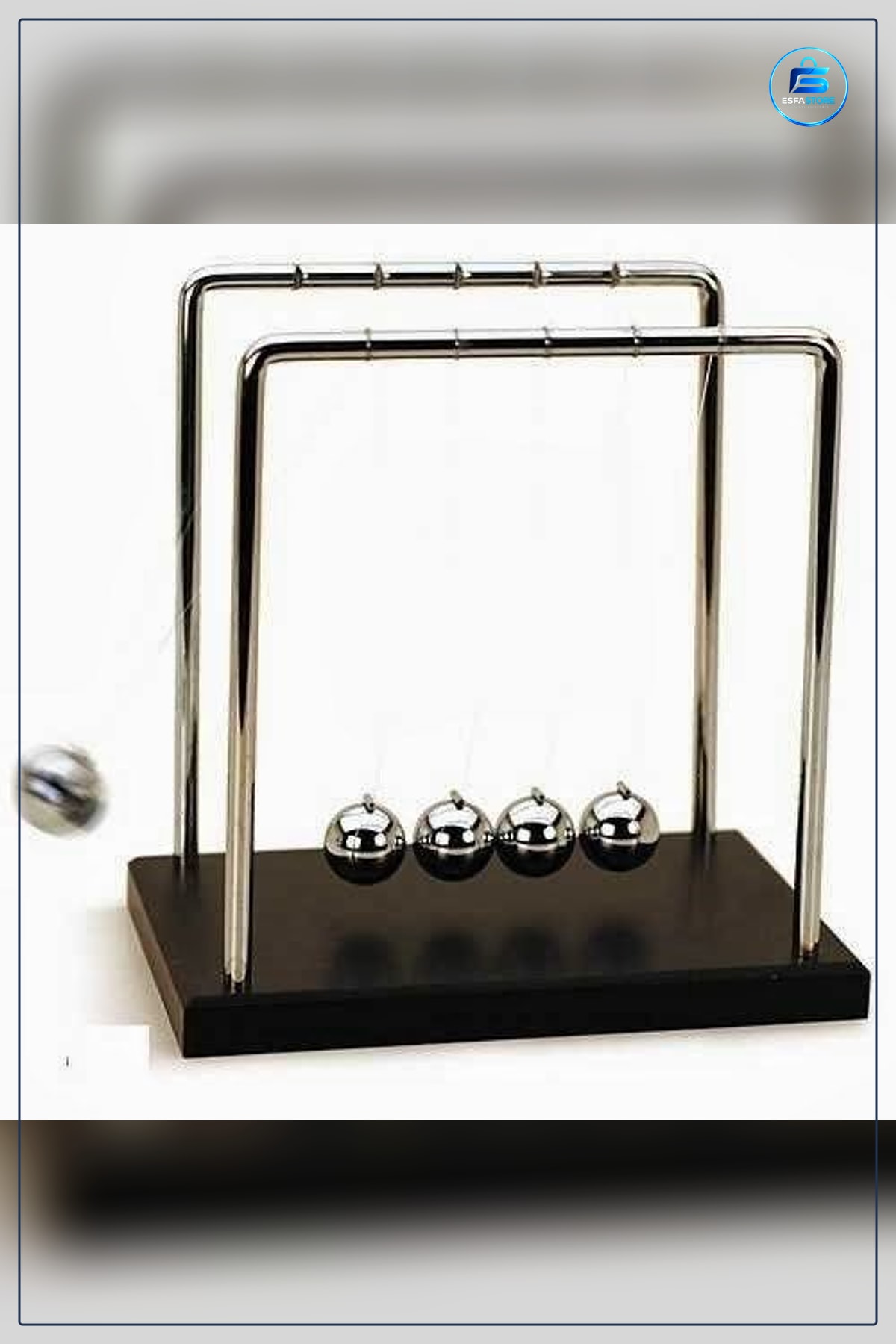 Newton Beşiği Balans Topları Büyük Boy Süs Eşyası 1 Adet Metal Aksamlı Denge Bilyesi