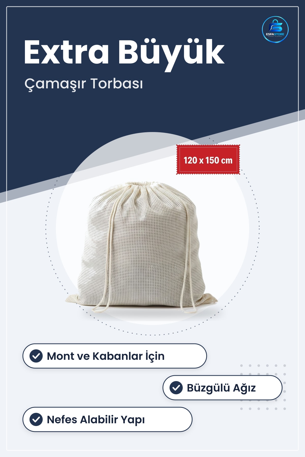 Battal Boy Mont Yıkama Filesi Extra Büyük Dayanıklı Nefes Alabilir Çamaşır Koruma Torbası