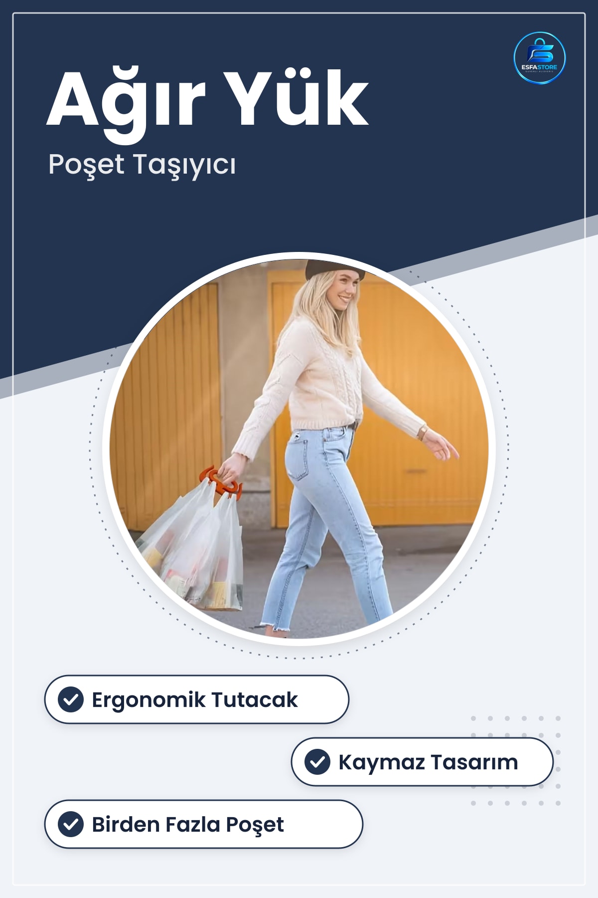 Market Poşeti Taşıma Aparatı Ağır Yük Taşıyıcı Ergonomik Tutacak Elleri Kesmeyen Kanca Alışveriş