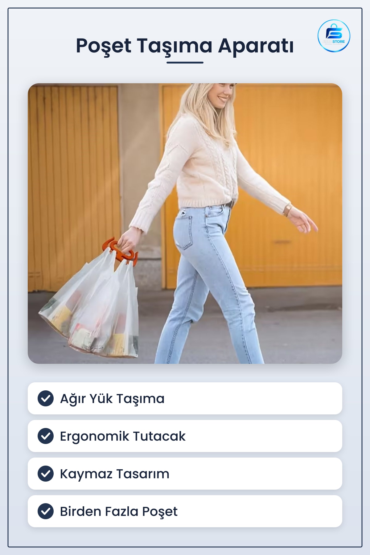 Market Poşeti Taşıma Aparatı Ağır Yük Taşıyıcı Ergonomik Tutacak Elleri Kesmeyen Kanca Alışveriş