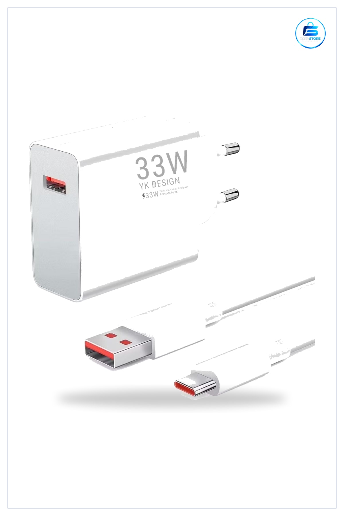 Hızlı Adaptör Type-C Kablolu USB Çıkışlı Akıllı Duvar Tipi Telefon Tablet Şarj Cihazı