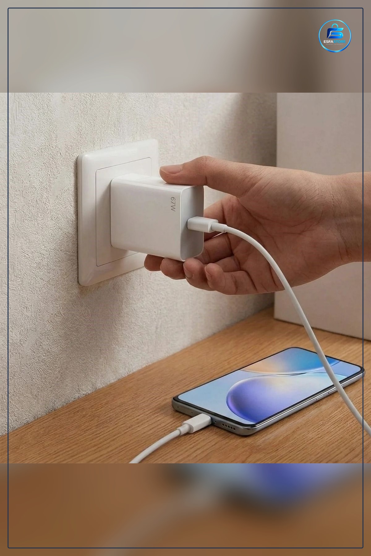 Hızlı Şarj Adaptörü USB Type C PD Destekli Akıllı Kompakt Güvenli Güç Pratik Dayanıklı Başlığı