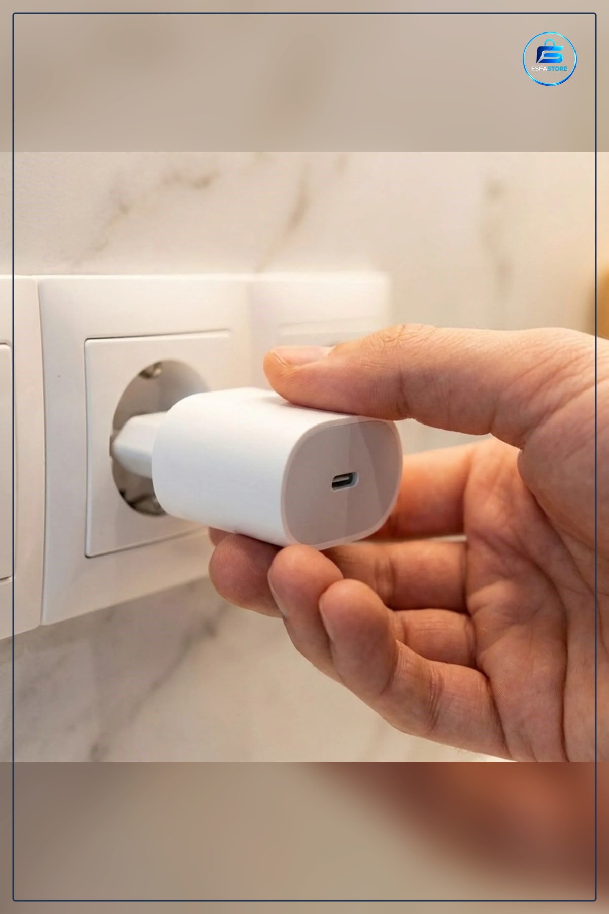 Güvenli Hızlı Adaptör Power Delivery Destekli USB C Kompakt Güç Kaynağı Telefon Şarj Başlığı