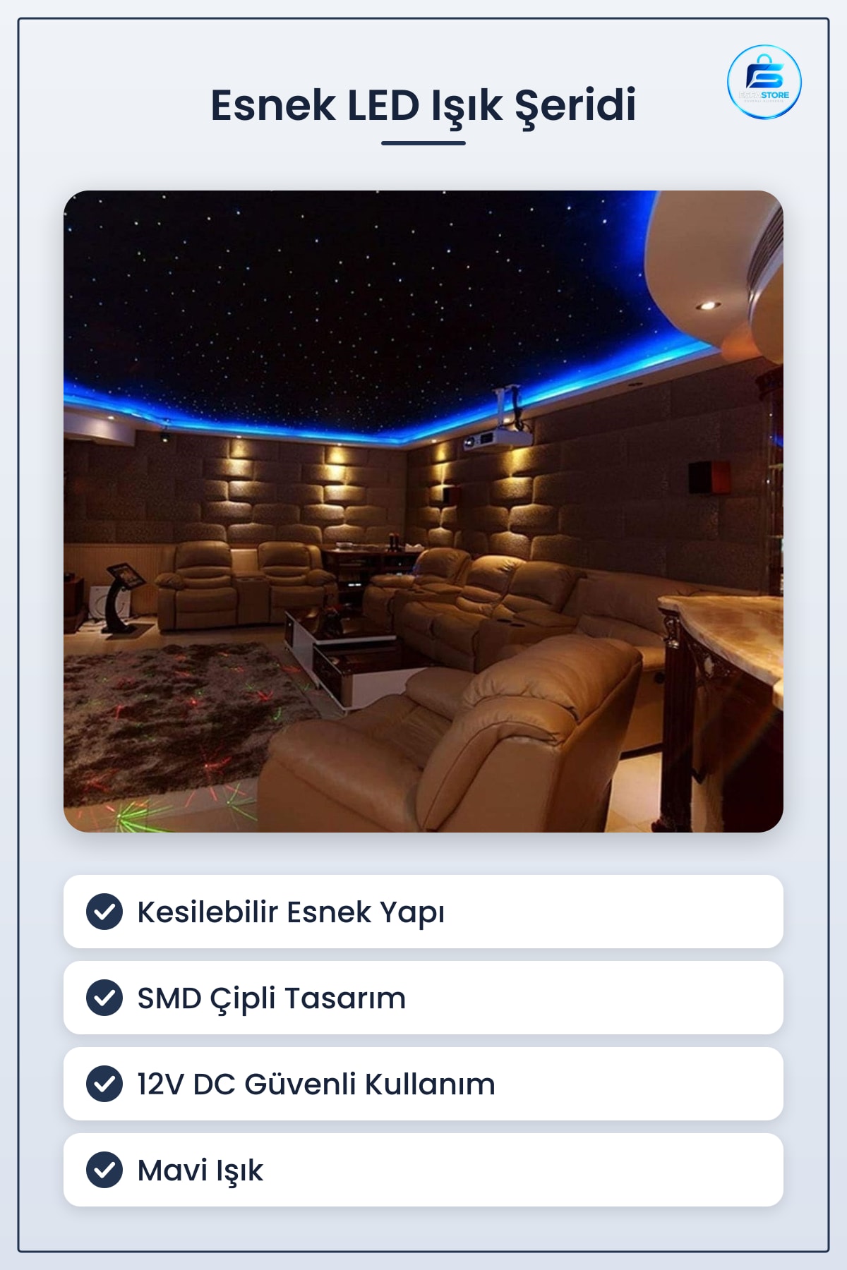 Led Işık Şerit Esnek Kesilebilir SMD Çipli Ambiyans Aydınlatma Ev Dekorasyonu Kullanışlı Pratik