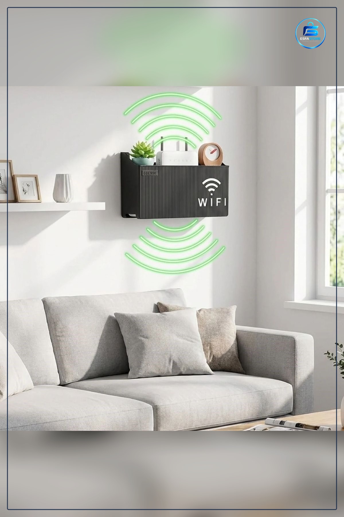 Duvar Tipi WiFi Modem Saklama Kutusu Kablo Düzenleyici Router Raf Organizer Dayanıklı Pratik