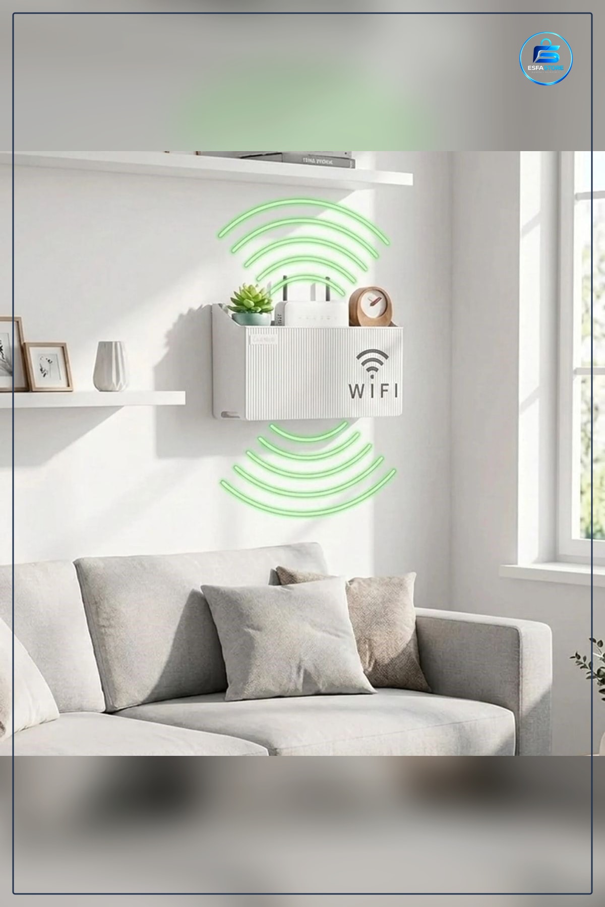 Duvar Tipi WiFi Modem Saklama Kutusu Kablo Düzenleyici Router Raf Organizer Pratik Kullanışlı