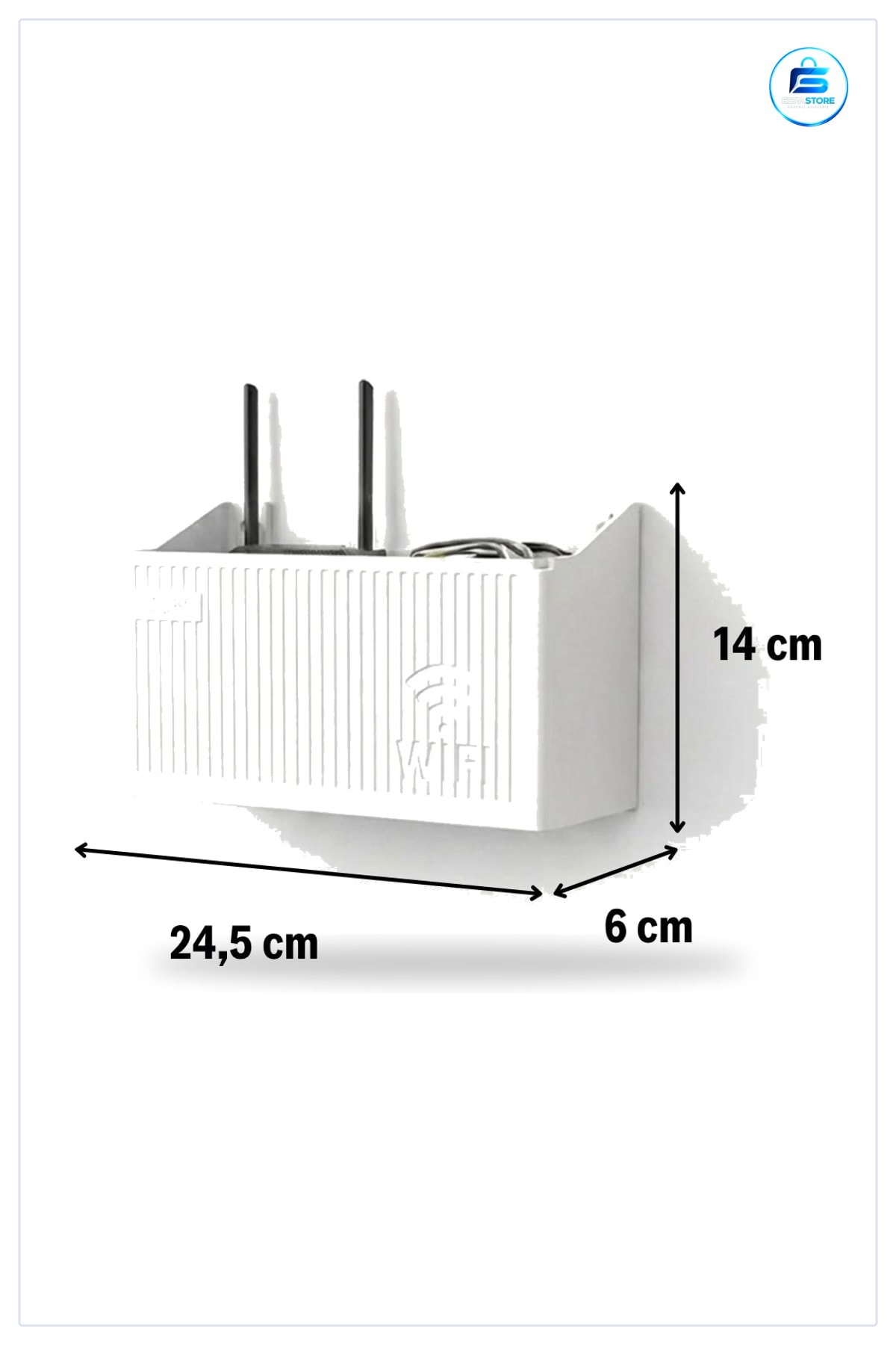 Duvar Tipi WiFi Modem Saklama Kutusu Kablo Düzenleyici Router Raf Organizer Pratik Kullanışlı