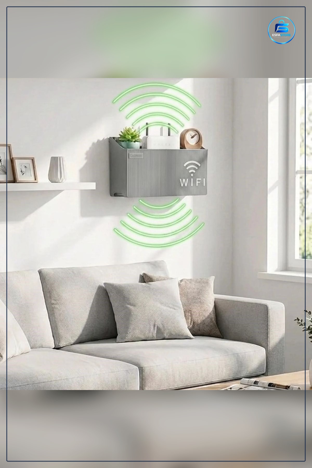 Duvar Tipi WiFi Modem Saklama Kutusu Kablo Düzenleyici Router Raf Organizer Dayanıklı Kullanışlı