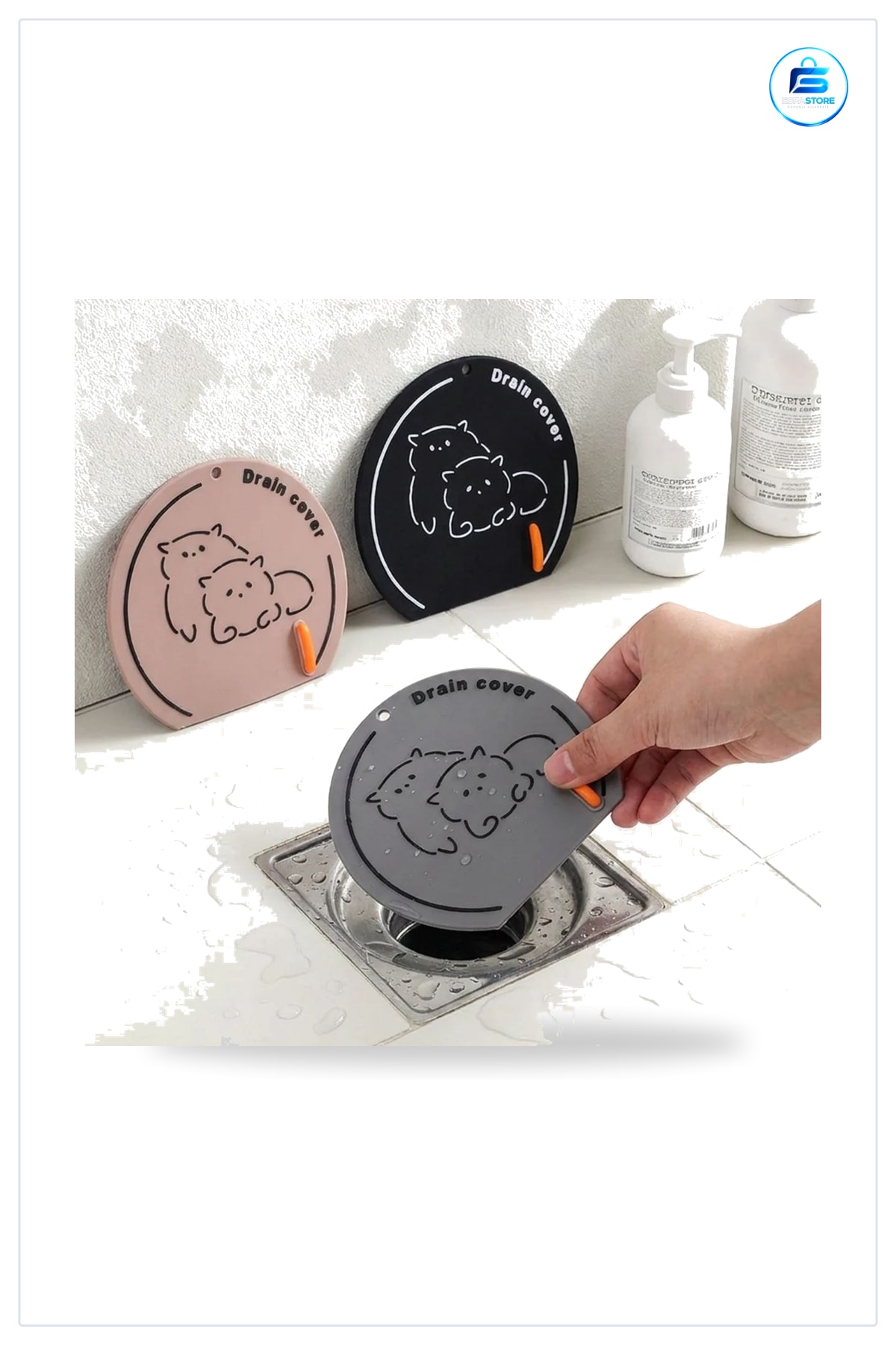 Ayıcık Desenli Silikon Lavabo Gider Kapığı Koku Önleyici Böcek Engelleyici Banyo Mutfak Kaymaz