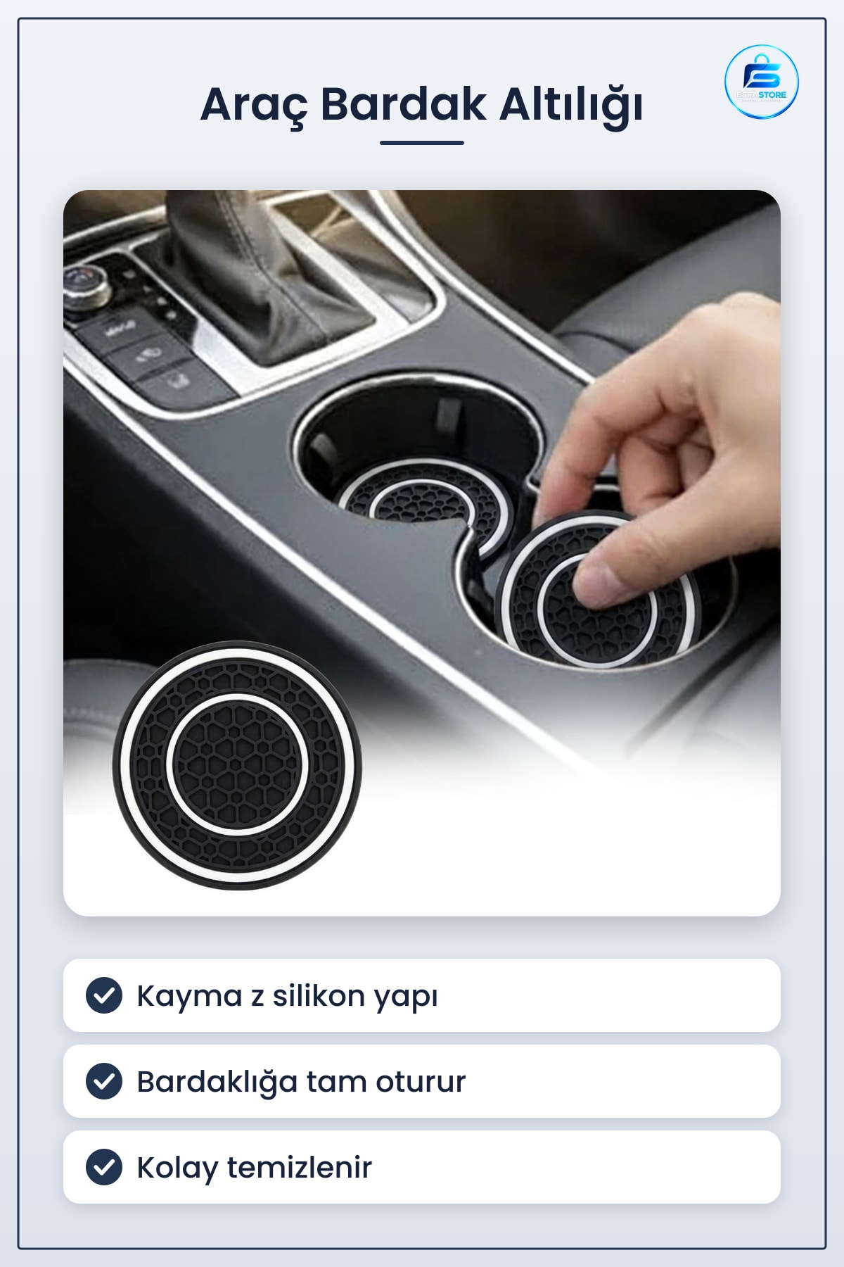 Silikon Araç Bardak Altlığı Kaymaz Telefon Bozuk Para Tutucu Mat Otomobil İçi Düzenleyici