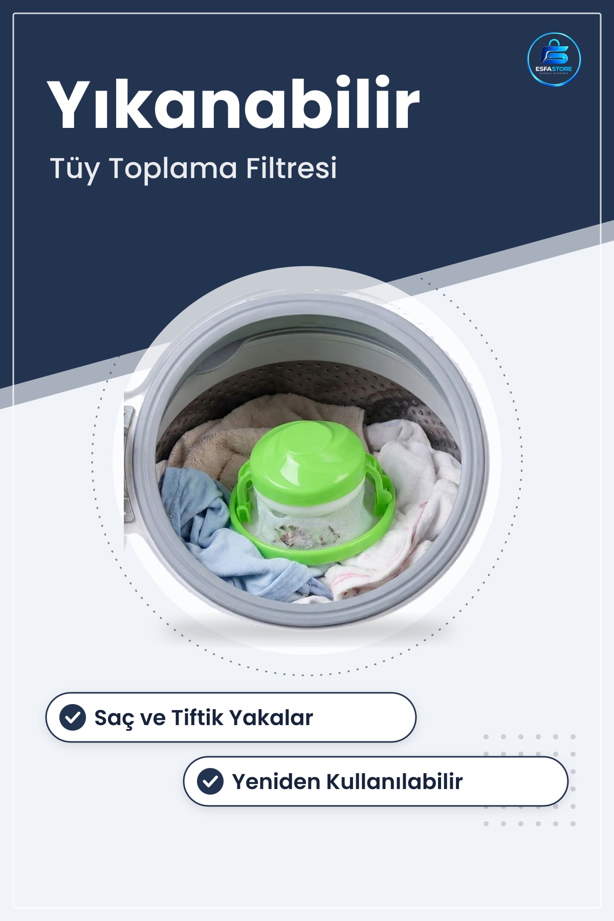 Çamaşır Makinesi Tüy Toplayıcı Filtre Yıkanabilir File Evcil Hayvan Tüyü Yakalama Aparatı Pratik