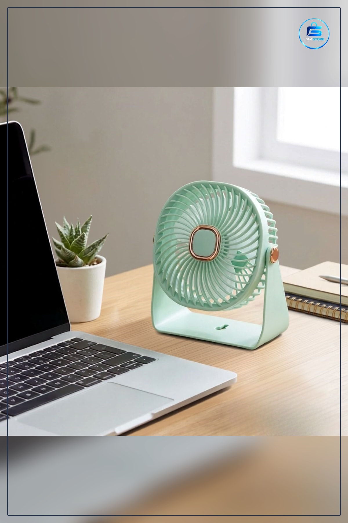 Masaüstü Mini Fan Kademeli Hız Ayarlı Duvara Monte Edilebilir Kaydırmaz Pedli Standlı Taşınabilir