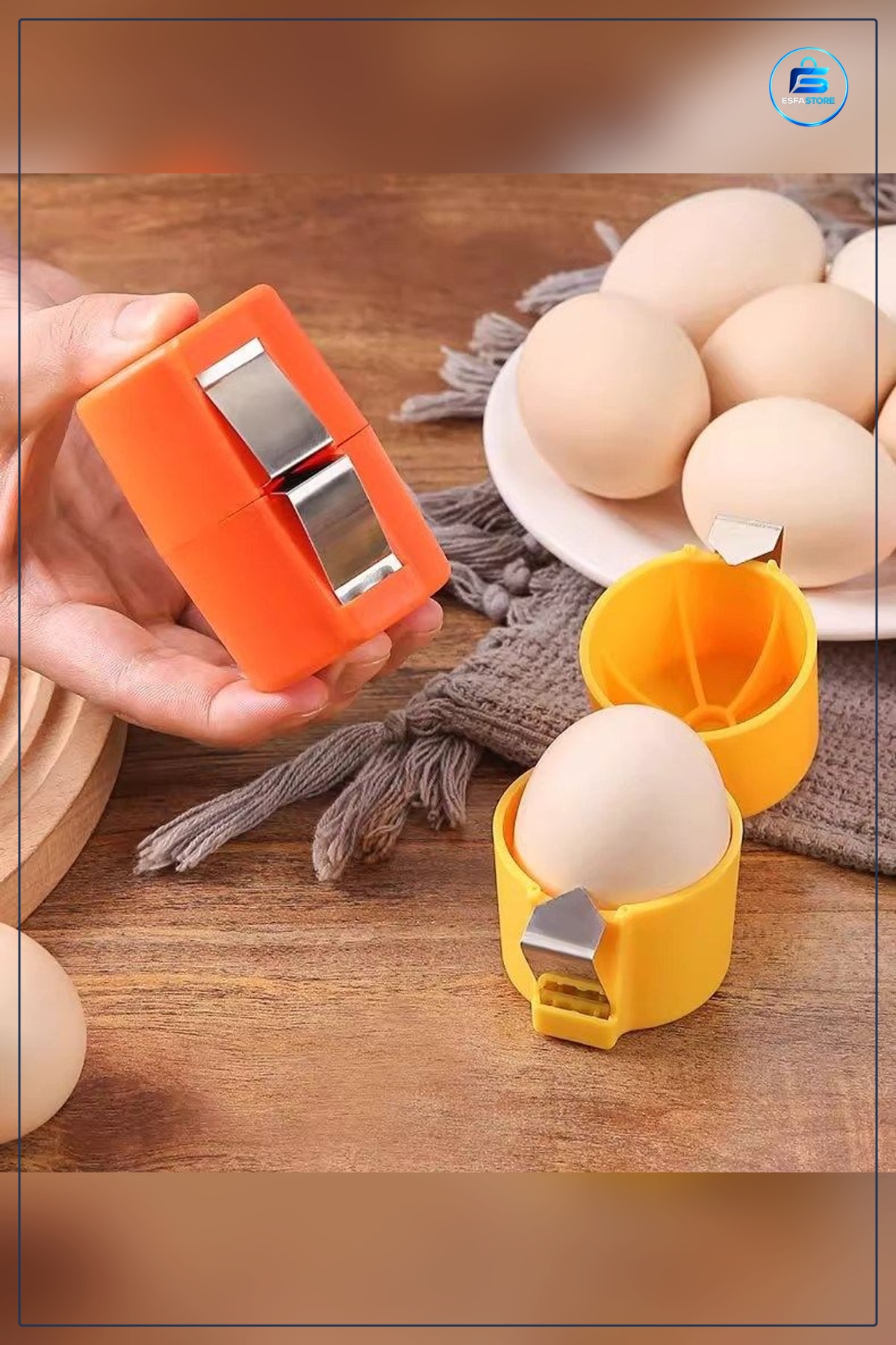 Pratik Yumurta Kırıcı Aparatı Hijyenik Mutfak Yardımcısı Ergonomik Tek Hamlede Kolay Kullanım