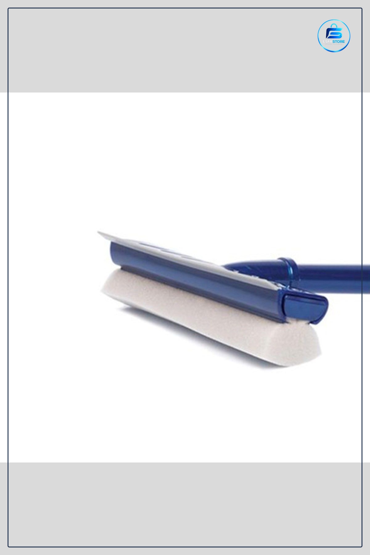 Çift Taraflı Cam Silme Aparatı Parfüm Kokulu Süngerli Camsil 22 cm 27 Vidalı Sap