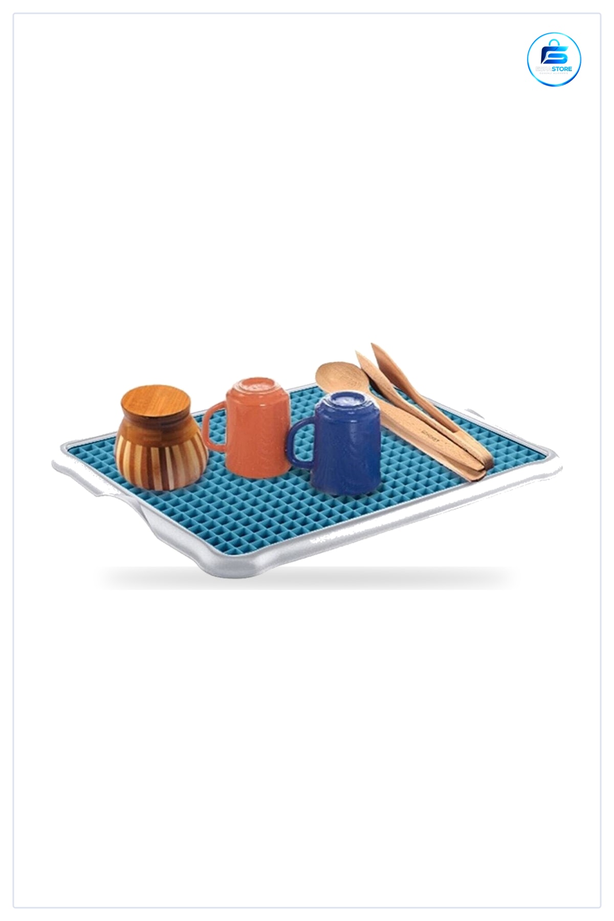 Bulaşık Kurutmalığı Lavabo Tezgah Üstü Süzmatik Pratik Kurutma Izgarası 22x40 cm Plastik