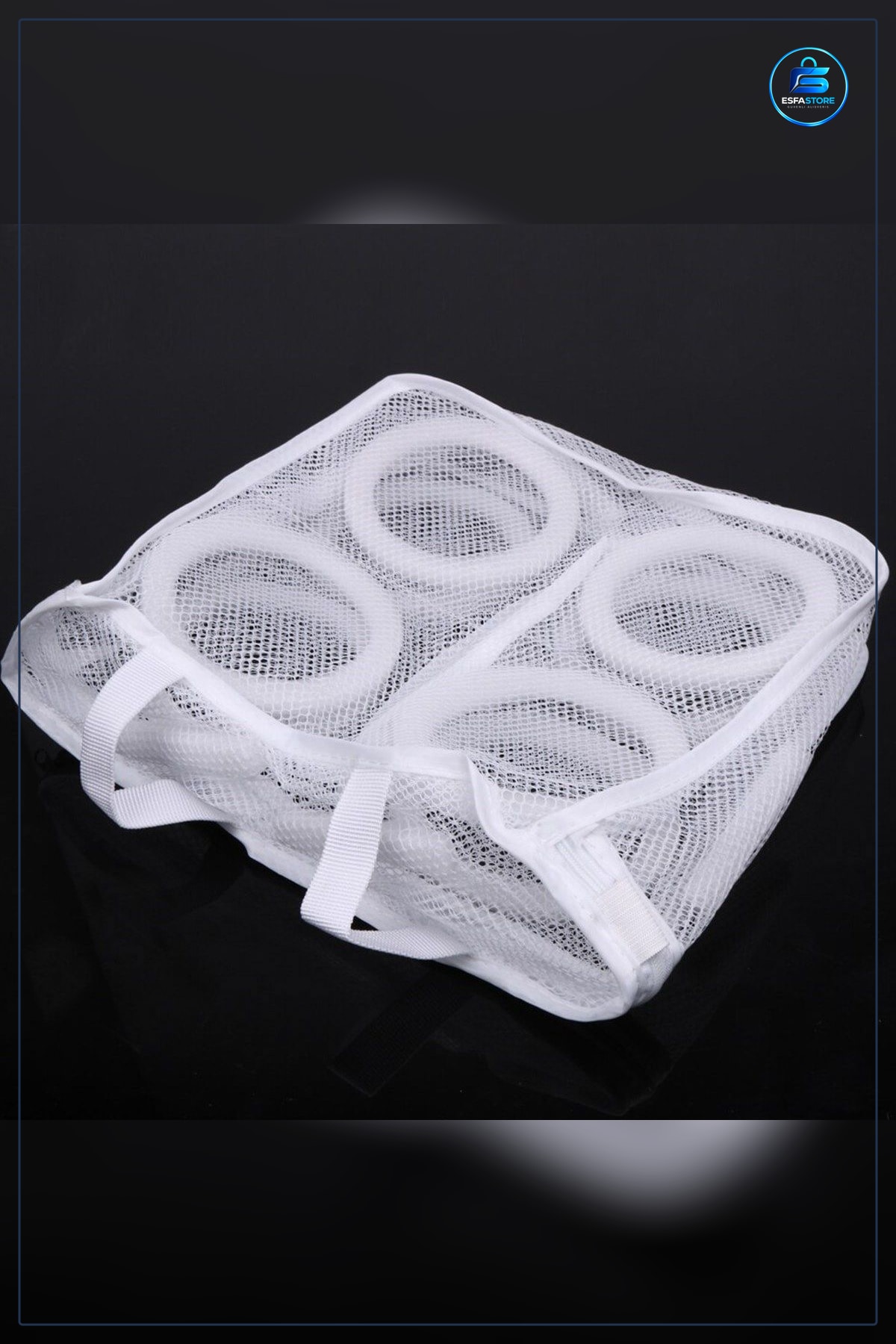 Ayakkabı Yıkama Filesi Kapağa Bağlamalı 30 cm x 20 Makine İçi Çorap Hassas Çamaşır Koruyucu
